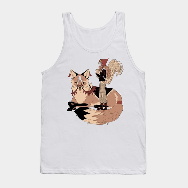 Fox Rider Tank Top by Marzipan Art